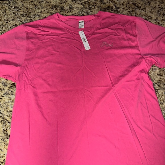 Limited Edition Victorias Secret PINK Bling tshirt NWT - Picture 1 of 7